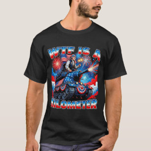 T-shirt Est-ce qu'un kilomètre est drôle washington 4 juil