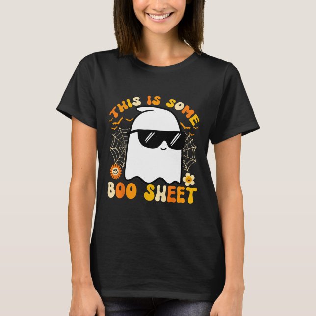 T-shirt Est-Ce Une Boite Feuille Halloween Ghost Funny Coo (Devant)