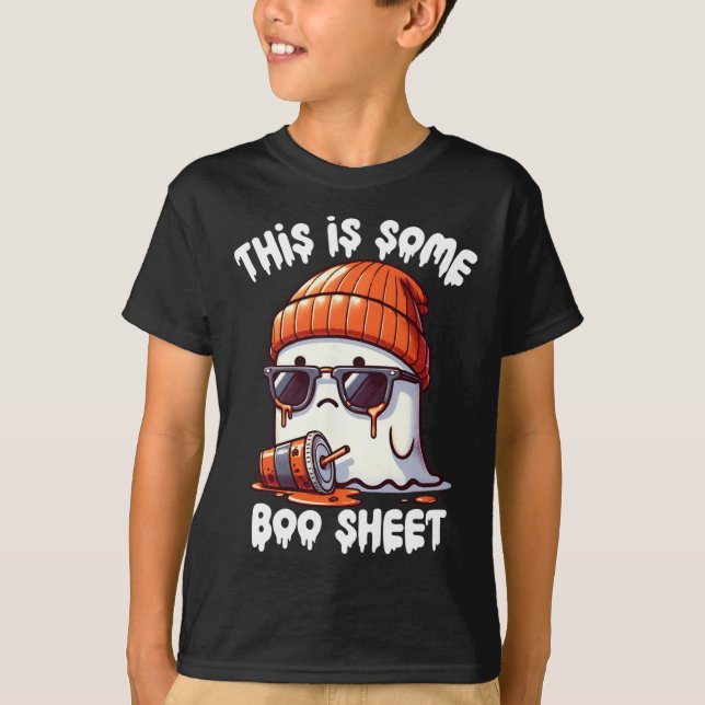 T-shirt Est-Ce Une Fiche De Boite Drôle Fantôme Éffrayante (Devant)