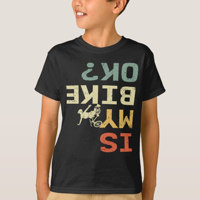 T-shirt Est Mon Vélo Ok Retro Funny Biker (Devant)