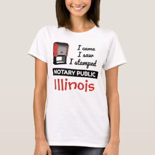 T-shirt Est Venu Voir Stampé Notaire Publique Timbre Illi