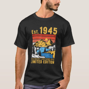 T-shirt Est Vintage 1945 Limited Edition 80e anniversaire 