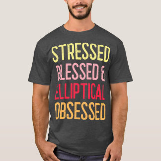 T-shirt Estampille Bienheureux Obsédé elliptique