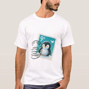 T-shirt estampille de pingouin