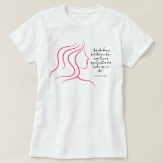 T-shirt Esther 4:14 Écriture Verset Biblique Silhouette Ro