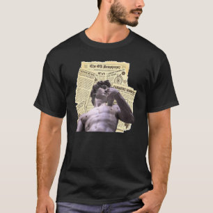 T-shirt Esthétique Académie Sombre Statue de David de Mich