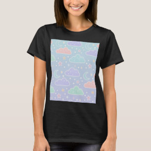 T-Shirt esthétique aux nuages pastel Kawaii