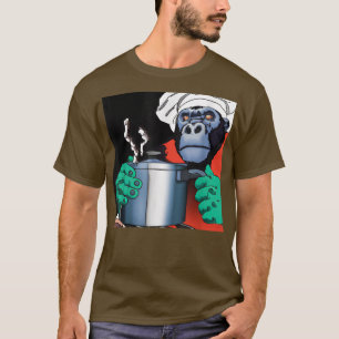 T-shirt Esthétique cyberpunk gorille cuisine dîner (6)
