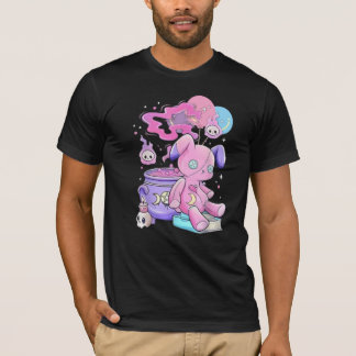 T-shirt esthétique déplaisant Éffrayant mignon gra