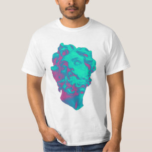 T-shirt esthétique d'hommes de statue de problèm