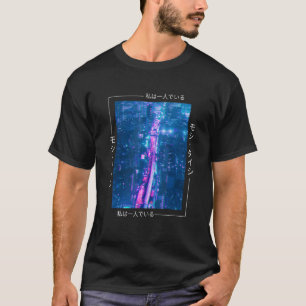 T-shirt Esthétique Streetwear Tokyo Cyberpunk Glitch Japon
