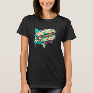 T-shirt Esthétique Vaporwave Retrowave Philly Cheesesteak