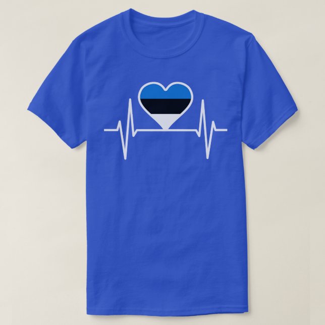 T-shirt Estonie Heartbeat (Design devant)