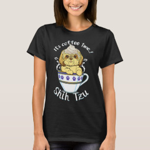 T-shirt Et Chien Mignonne Et Café Aimer Chih Tzu Chien rac