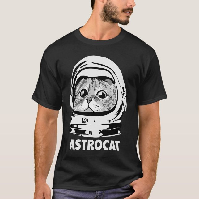 T-shirt Et Cute Astrocat Chat Astronaut Convient À L'Espac (Devant)