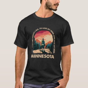 T-shirt Et Dans La Forêt Je Vais Forêt Souvenir Minnesota