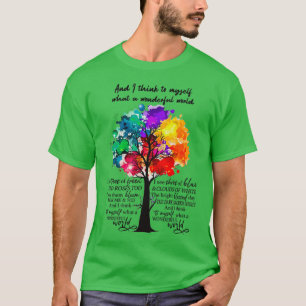 T-shirt Et Je Pense À Moi-Même Quel Merveilleux Hippi Mond