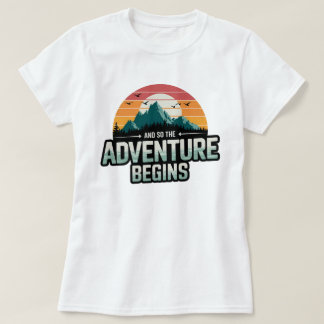 T-shirt Et l'aventure commence en couleurs vives