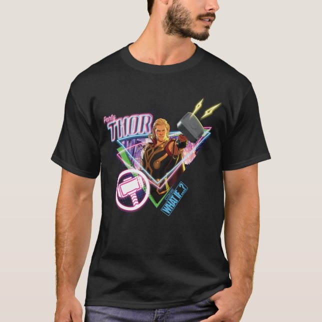 T-shirt Et Si... ? | Party Thor Neon Graphic (Devant)