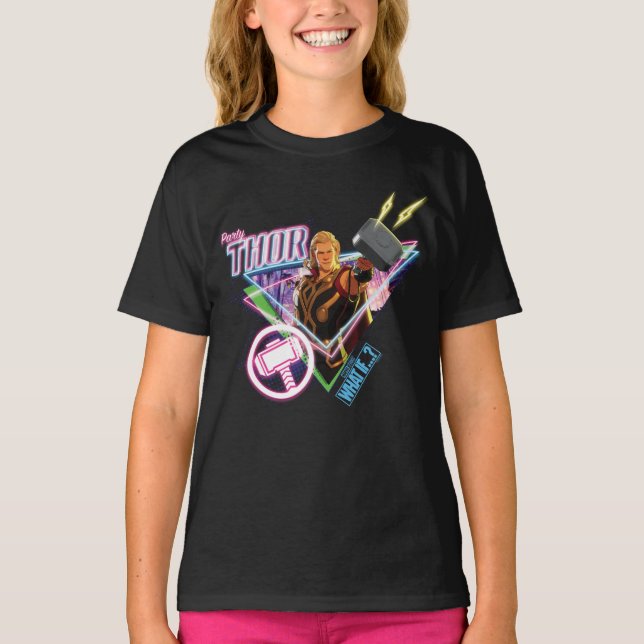 T-shirt Et Si... ? | Party Thor Neon Graphic (Devant)