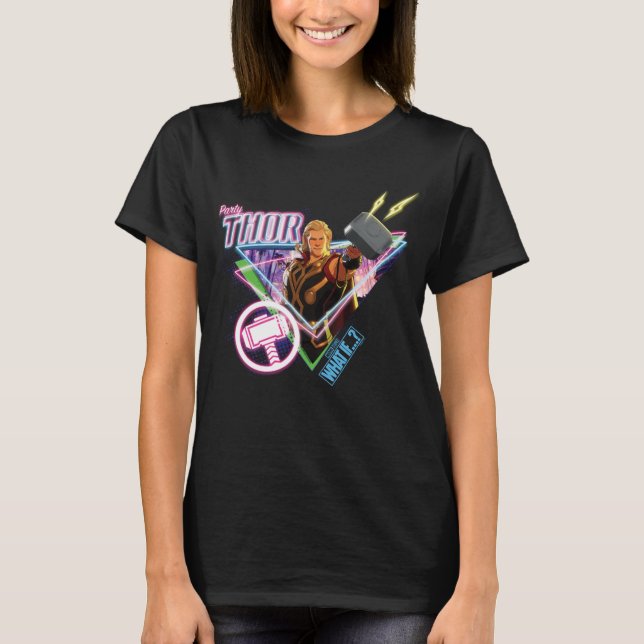 T-shirt Et Si... ? | Party Thor Neon Graphic (Devant)