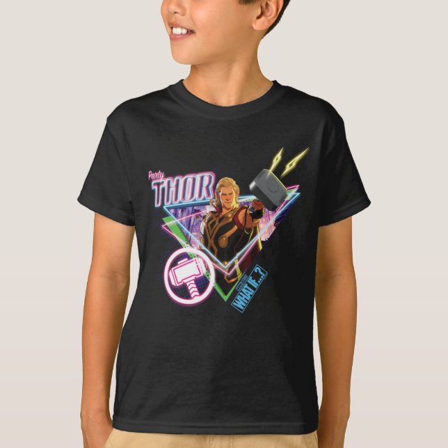 T-shirt Et Si... ? | Party Thor Neon Graphic (Devant)