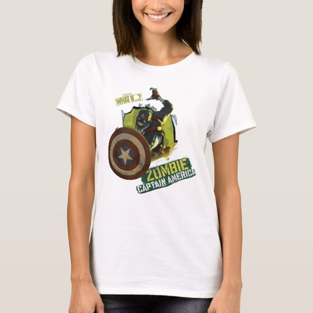 T-shirt Et Si... ? | Zombie Capitaine Amérique Tru (Devant)