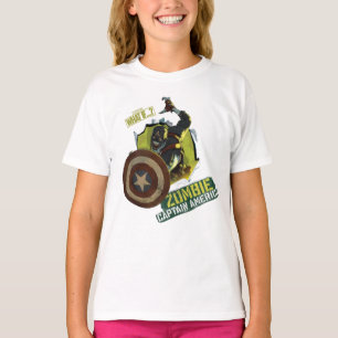 T-shirt Et si…? Zombie Captain America déchirant tout