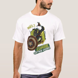 T-shirt Et si…?   Zombie Captain America Déchirant Tout
