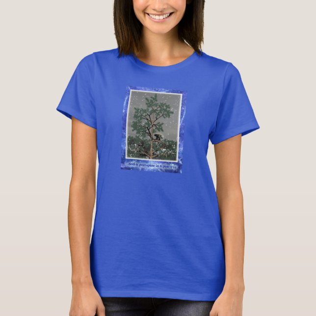 T-shirt Et Une Porcupine Dans Un Pin Tree (Devant)