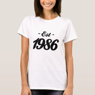 T-shirt établi 1986 - anniversaire