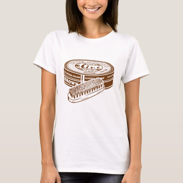 T-shirt étain à chaussures Brown (Devant)