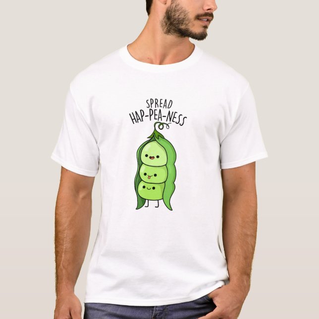 T-shirt Étaler Hap-Pea-ness Funny Peas Pun (Devant)