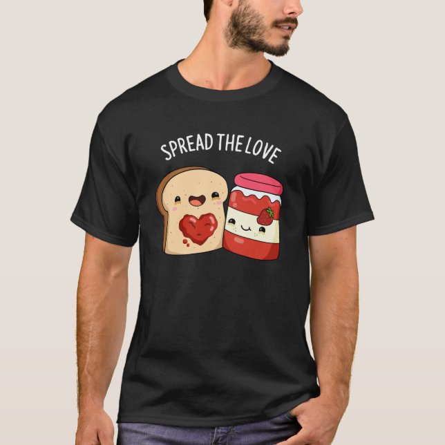 T-shirt Étaler La confiture Amoureuse et le jeu de pain Da (Devant)