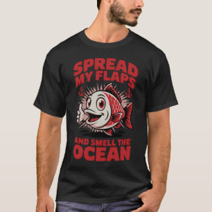 T-shirt Étalez Mes Rabats Et Sentez L'océan Mème Humour Ad