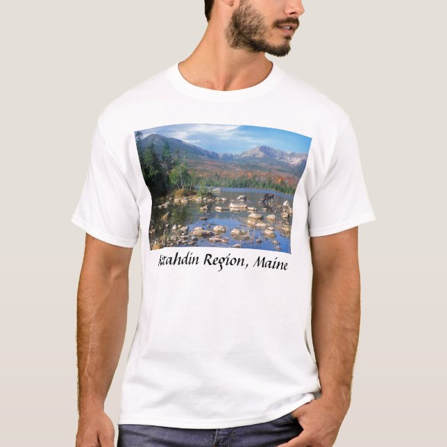 T-shirt Étang de courant de Sandy et orignaux, région de (Devant)