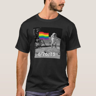 T-SHIRT ÉTAPE ÉNORME D'ALUNISSAGE POUR LE DRAPEAU