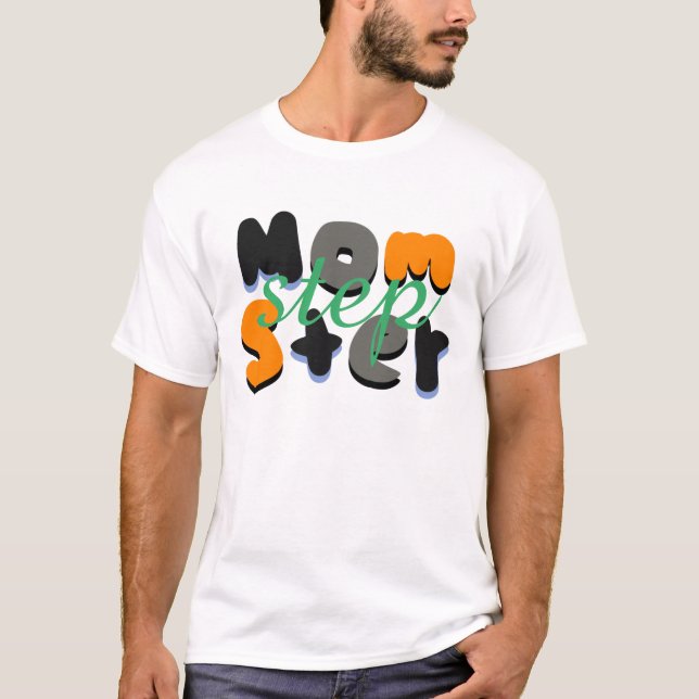 T-shirt Étape Maman Momster Super bulle Lettres (Devant)