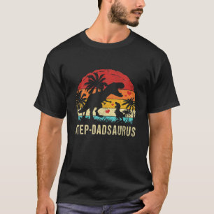 T-shirt Étape Papa Dinosaur Drôle Enfant Étape Papa Saurus
