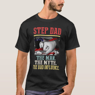 T-shirt Étape Papa L'Homme Mythe Mauvaise Influence Amériq