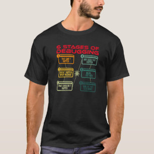 T-shirt Étapes Du Progrès Du Développeur Logiciel De Code