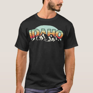T-shirt Etat américain Idaho Vintage Mountain Nature Rando