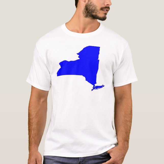 T-shirt État de bleu de NY (Devant)