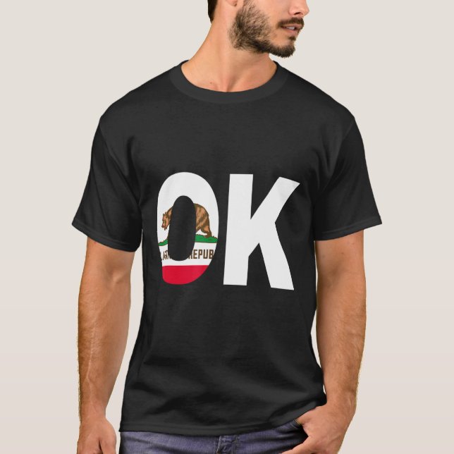 T-shirt Etat de Californie Drapeau Oklahoma OK Villes et S (Devant)