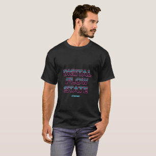 T-shirt État de flux numérique Rétro Néon 80s Esthétique d
