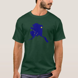 T-shirt État de l'Alaska avec drapeau