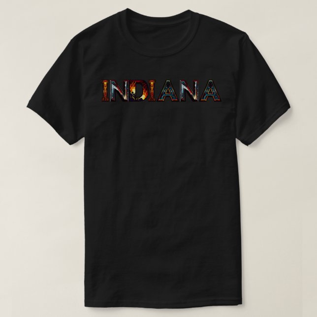 T-shirt État de l'Indiana (Design devant)