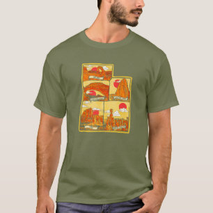 T-shirt État De L'Utah Cinq Parcs Nationaux Arches Zion C