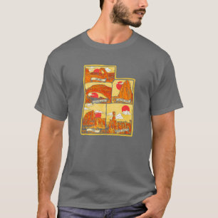 T-shirt État De L'Utah Cinq Parcs Nationaux Arches Zion C