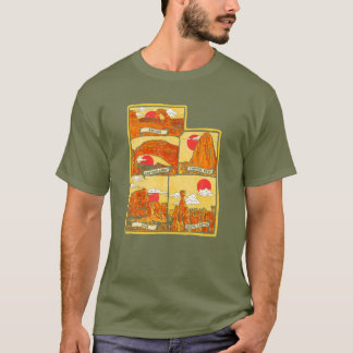 T-shirt État De L'Utah Cinq Parcs Nationaux Arches Zion Ca